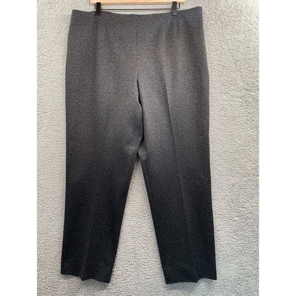 TOMMY HILFIGER Ponte Knit Pants Womens 16 Gray Stretch Side Zip Career Office
